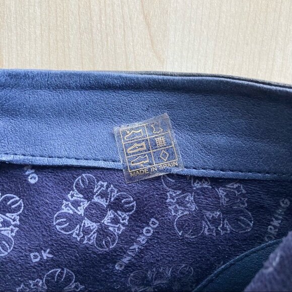 DORKING Sz 40 by Fluchos Made In Spain Inner Zipper Stacked Heel Leather Booties - Picture 8 of 9